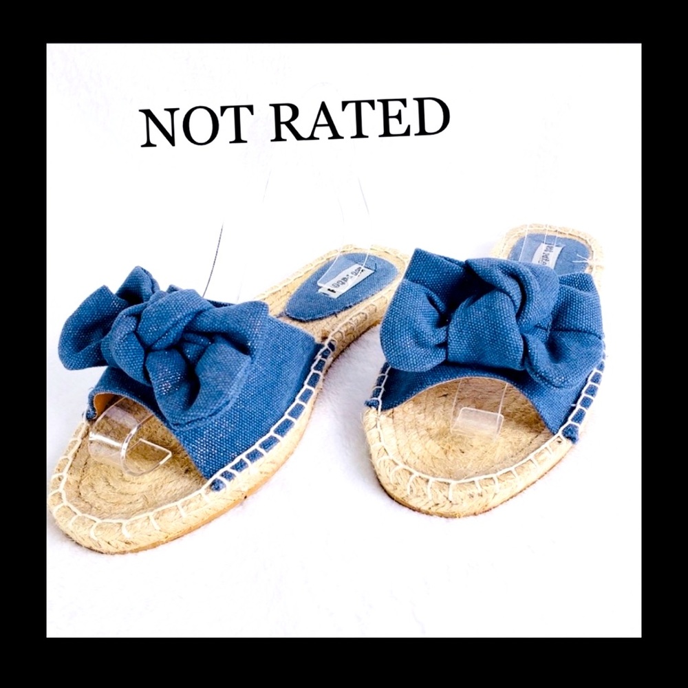 NOT RATED CANVAS FLAT SANDALS